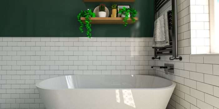 3D design and 3D rendering of a bathroom project from LUXE3D