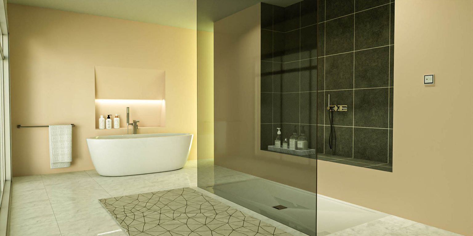 3D design and 3D rendering of a bathroom project from LUXE3D