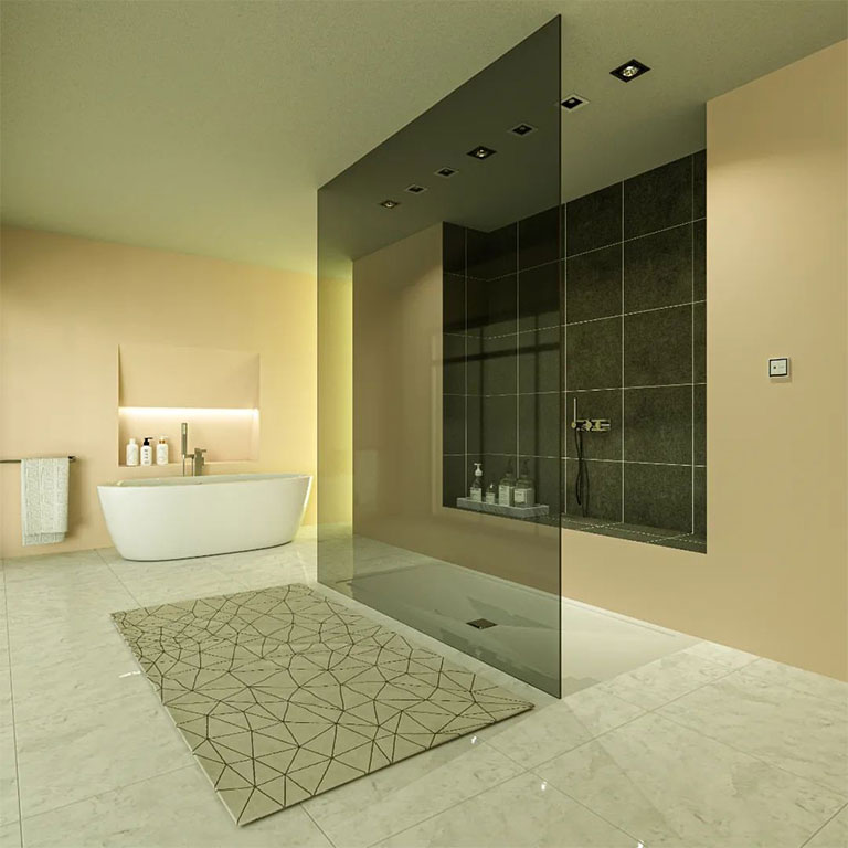 3D design and 3D rendering of a bathroom project from LUXE3D