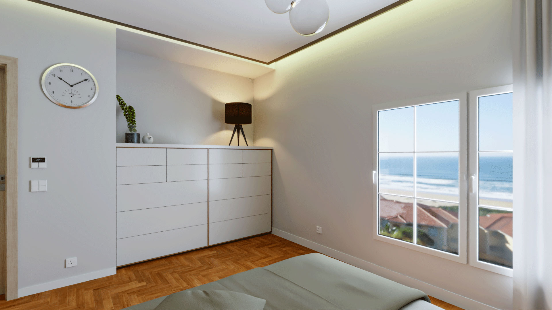 LUXE3D-Bedroom-3-Rendering-4 3D design and 3D rendering of a bedroom project from LUXE3D