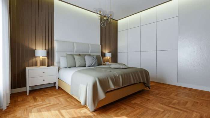 3D design and 3D rendering of a bedroom project from LUXE3D