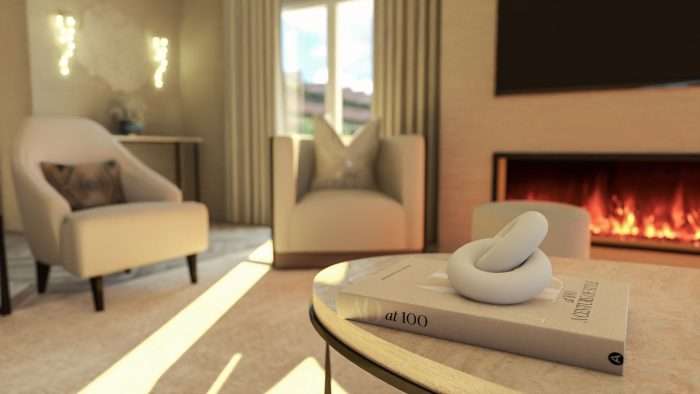 Living Room 3D Rendering by Luxe3D