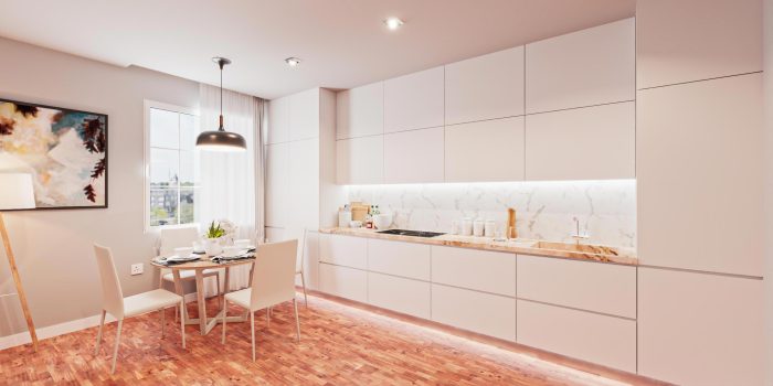 3D design and 3D rendering of a kitchen project from LUXE3D